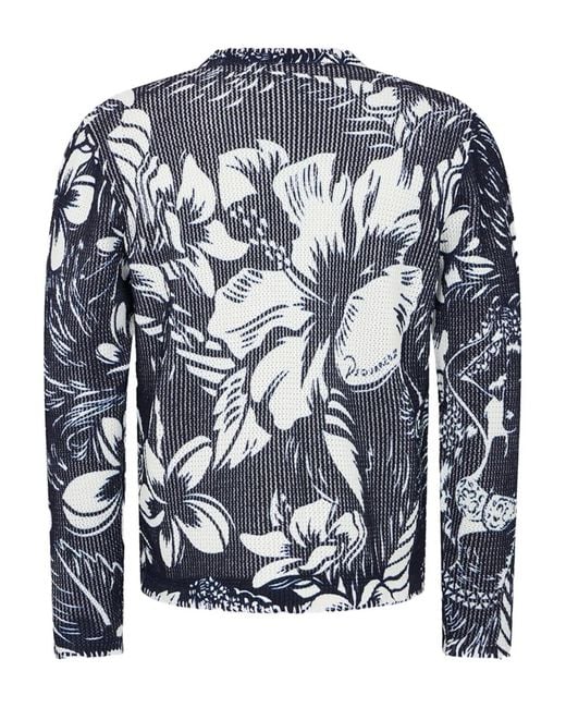 DSquared² Blue Dancing Flowers Sweater for men