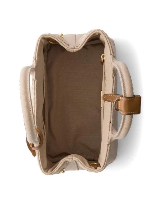 Prada Natural Jardinière Cotton Canvas Mini-Bag