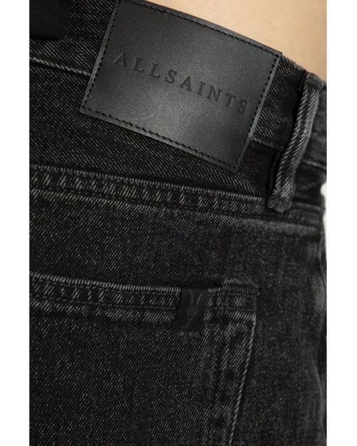 AllSaints Black Lenny Straight Jeans for men