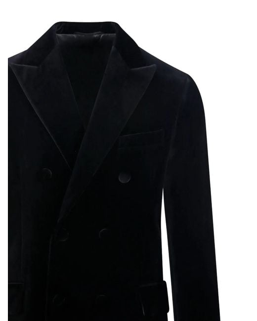 Golden Goose Deluxe Brand Black Contrasting-Lapels Double-Breasted Blazer for men