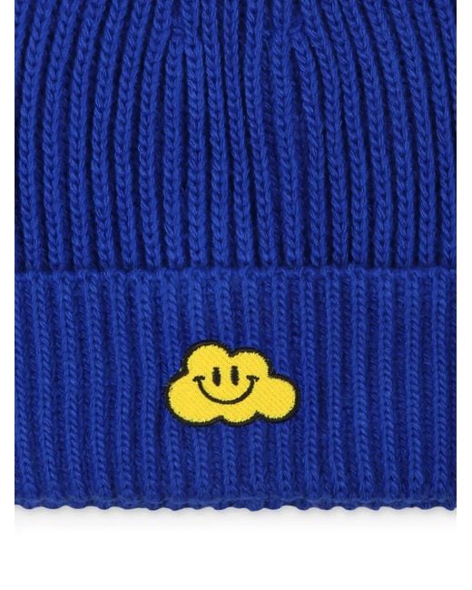 Ghayme Blue Cloud-Appliqué Beanie for men