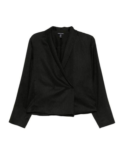 Blazer de seda con cuello esmoquin Eileen Fisher de color Black