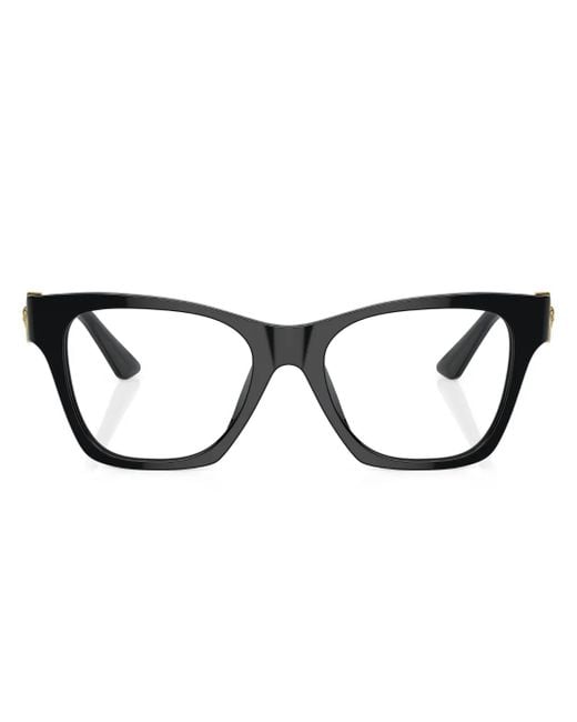 Versace Brown Medusa-Plaque Square-Frame Glasses