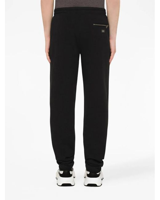 Dolce & Gabbana Black Drawstring Track Pants for men
