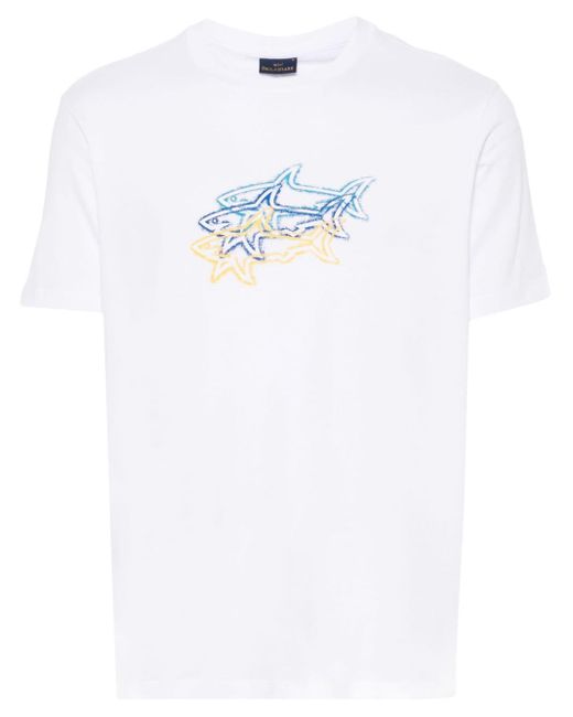 メンズ Paul & Shark ロゴ Tシャツ White