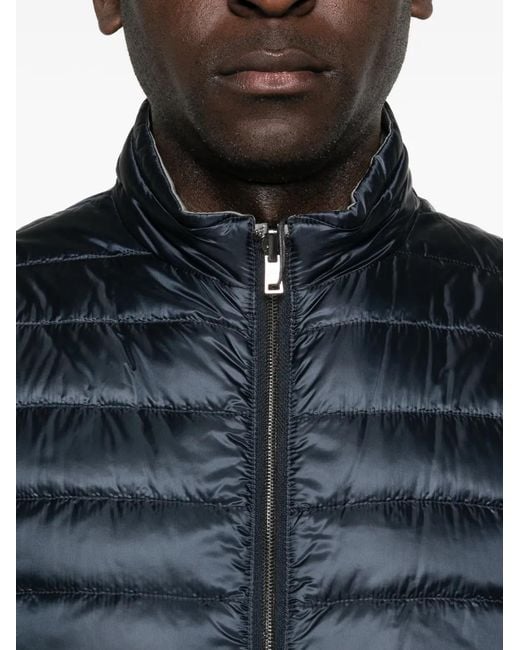 Herno Blue And Quilted Vest for men