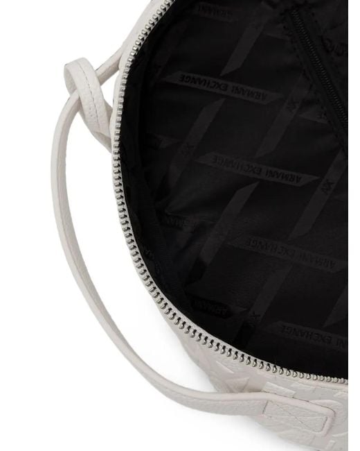 ARMANI EXCHANGE White Logo-Embossed Backpack