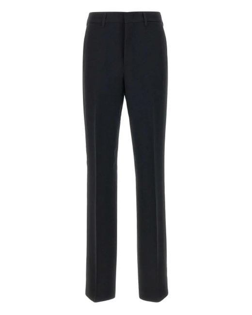 Iceberg Blue Buttoned Welt-Pocket Trousers