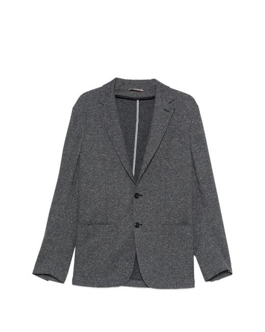 Canali Gray Button Single-Breasted Jacket for men