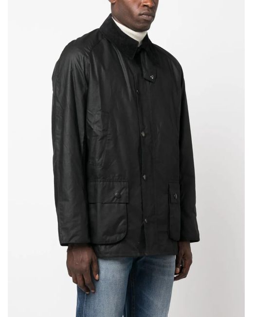 Barbour Black Waxed Cotton Classic Jacket for men