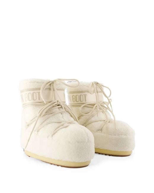 Moon Boot White Icon Low Shearling-Effect Boots