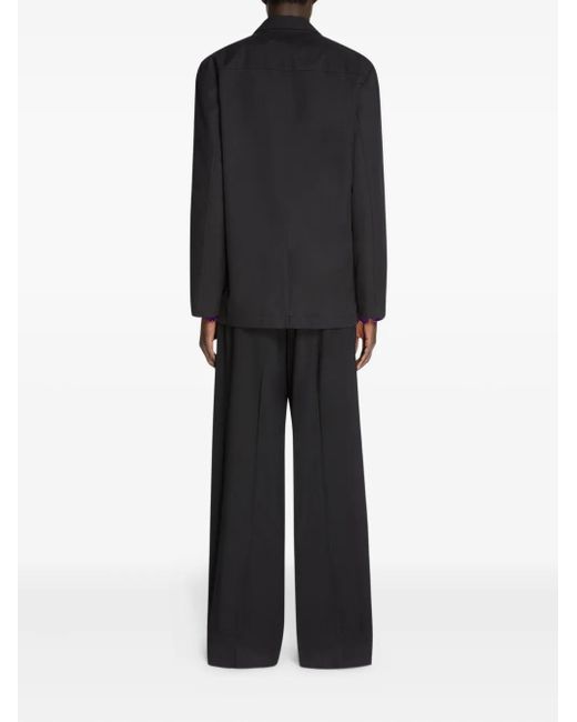 Dries Van Noten Black Double-Breasted Blazer for men