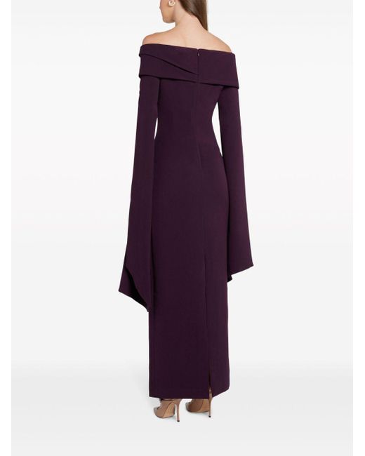 Solace London The Arden Crepe Maxi Dress in Purple | Lyst