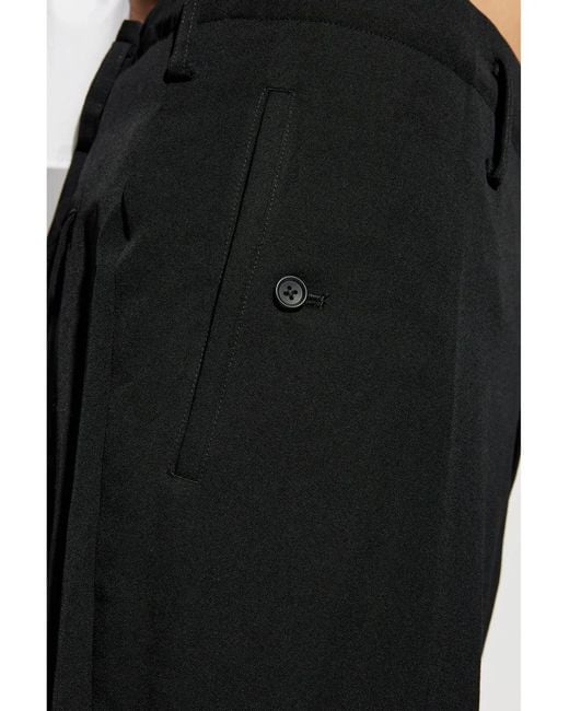 Yohji Yamamoto Black Wool Trousers for men