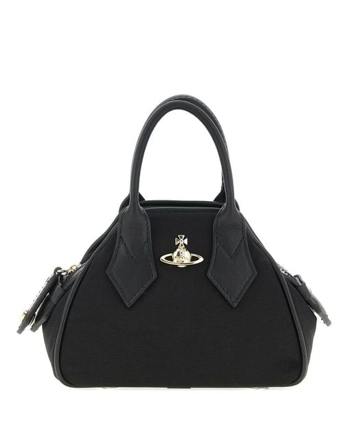 Vivienne Westwood Black Mini Yasmine Logo-Detail Tote Bag