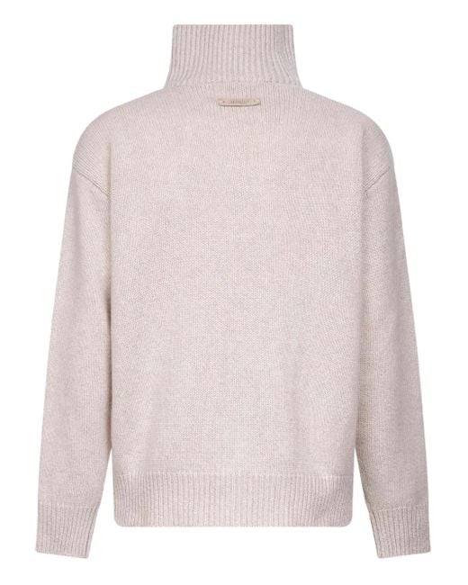 Autry Pink Zip-Neck Sweater for men