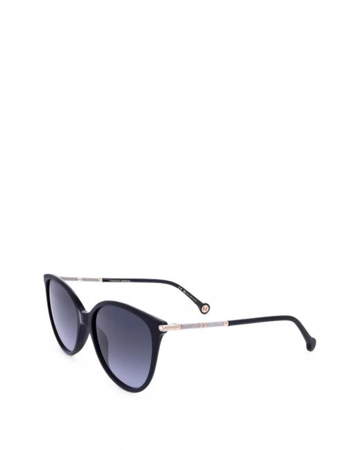 Carolina Herrera White Glitter-Detail Cat-Eye Sunglasses