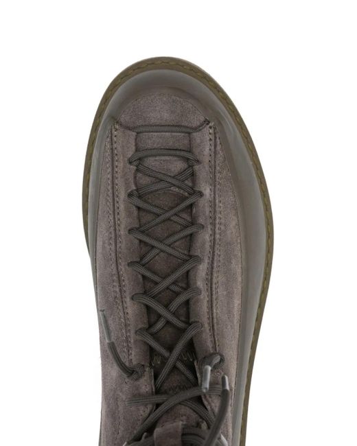 Stone Island Brown 40Mm Lace-Up Suede Boots for men