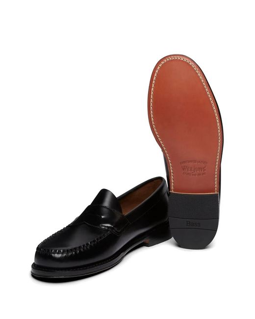 G.H.BASS Black Weejuns Logan Penny Loafers for men