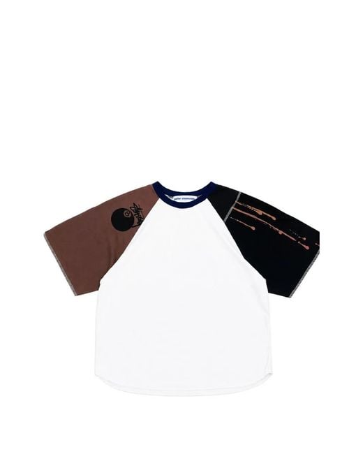 Stain Shade Black Colour-Block Raglan-Sleeve T-Shirt for men