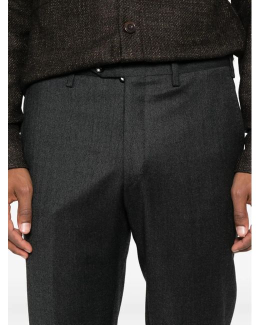 Kiton Gray Button-Fastening Trousers for men