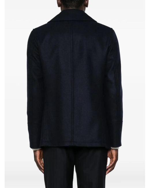 Sealup Blue Double-Breasted Button-Down Jacket for men