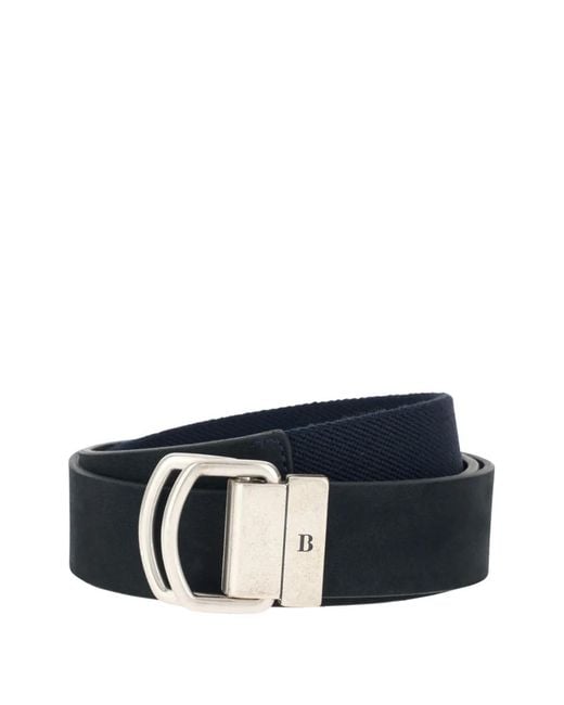 Boggi Blue Leather Belt With Stretch Band for men