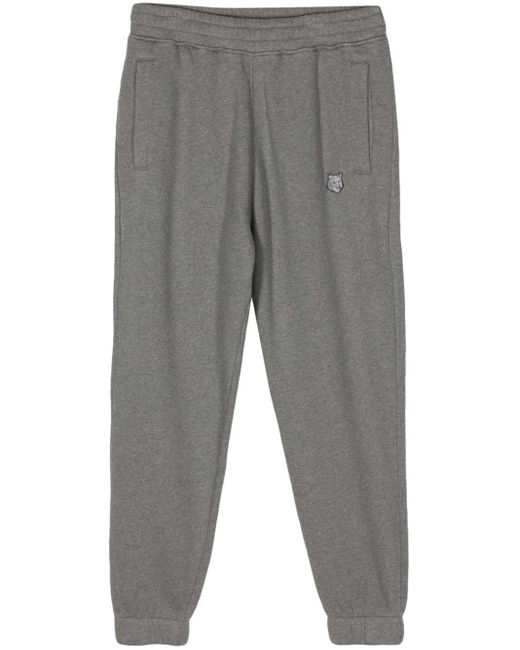 Pantaloni sportivi con applicazione di Maison Kitsuné in Gray da Uomo