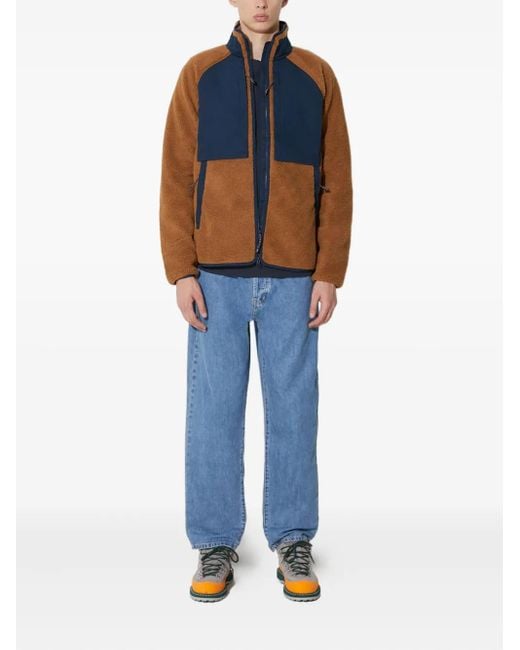 Fjallraven Blue Logo-Patch Crew-Neck Sweatshirt for men