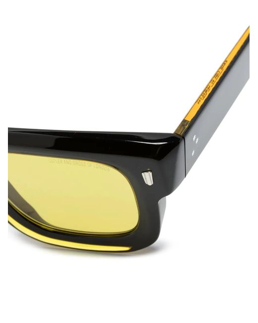 Cutler & Gross Natural Rectangle-Frame Tinted Sunglasses