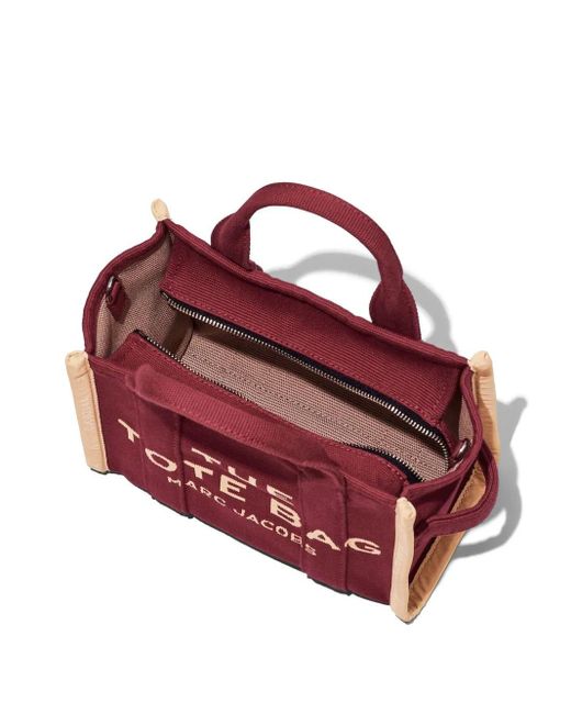 Marc Jacobs Red Small Logo-Detail Tote Bag