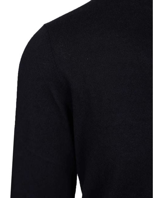 Al Duca D'aosta Blue Fine-Knit Crew-Neck Sweater for men