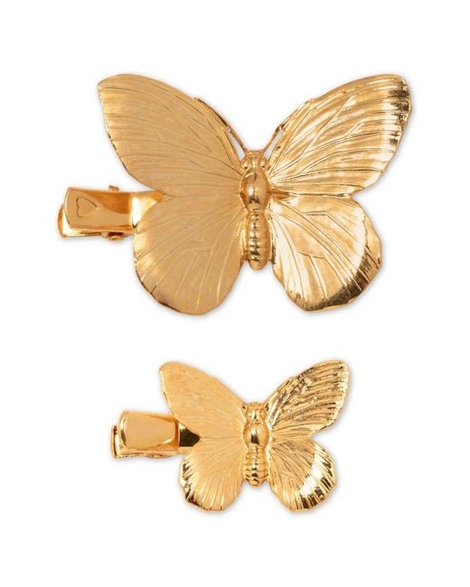 Jennifer Behr Metallic Papillon Barrette (Set Of Two)