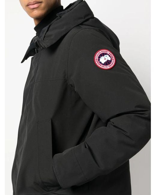 Canada Goose Black Padded Mid-length Coat for men