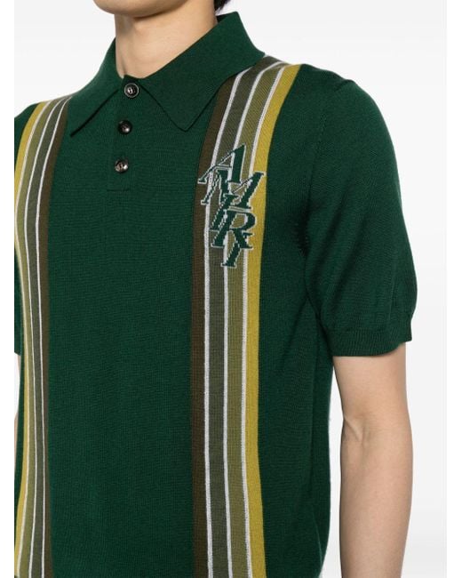 Polo Stack Stripe Amiri pour homme en coloris Green