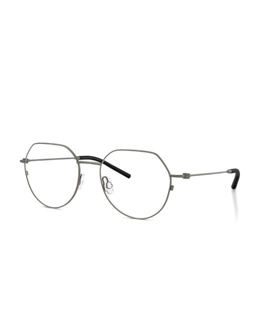 Moncler Gray Geometric Nose-Pads Frames