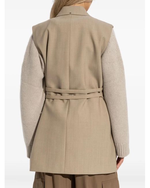 Sportmax Natural Weste Mit Bindegürtel