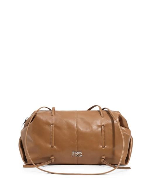 Bimba Y Lola Brown Honey Leather Lolita Bag