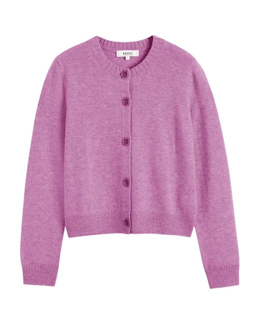Chinti & Parker Purple Crew-Neck Cardigan