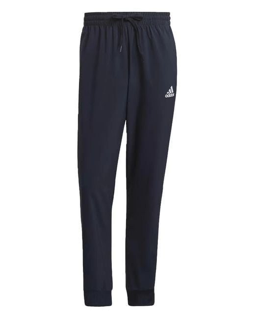 Adidas Blue Essentials 3-Stripes Track Pants for men