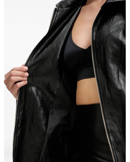 Haveone Black Belted Zip-Up Jacket