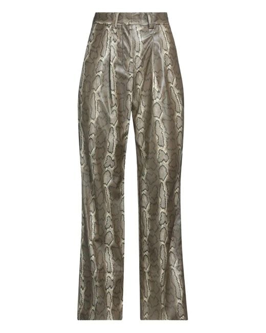 Soulland Gray Snake-Pattern Trousers