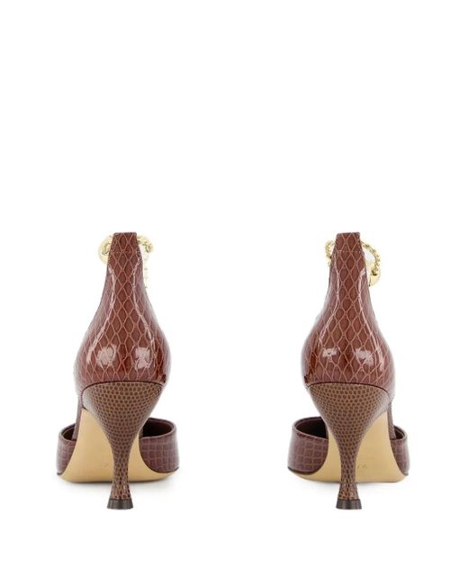 Ferragamo Pink 70Mm Dana Pumps