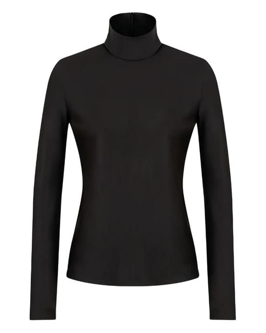 Giorgio Armani Black Long-Sleeve Turtleneck Top