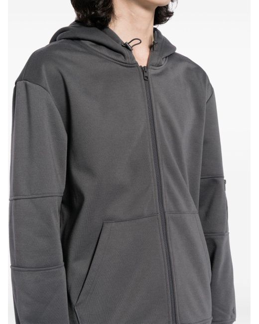 Calvin Klein Gray Woven Tab Zip-up Track Jacket for men