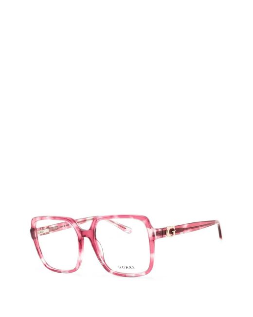 Guess Pink Oversized Square-Frame Glasses