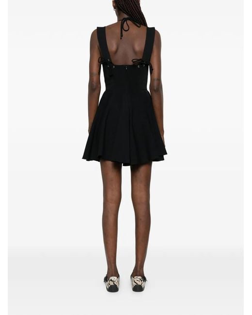 LES FILLES D'EVA Black Tied-Straps Mini Dress