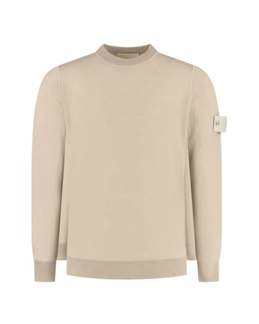 Stone Island Natural Logo-Patch Sweater for men