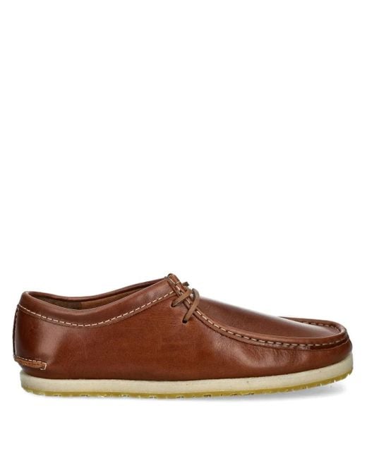 メンズ Clarks レースアップ レザーシューズ Brown