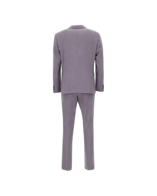 Boss Purple Two-Piece Slim-Fit Suit for men